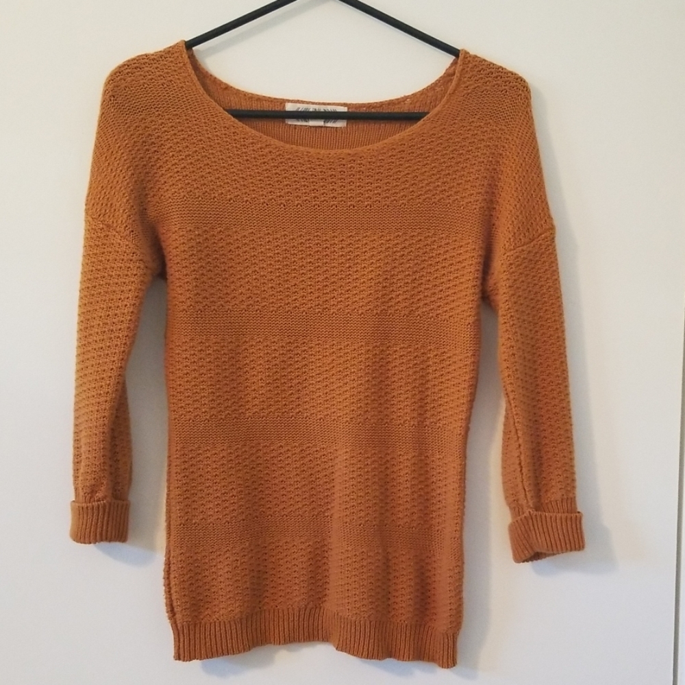 Mustard yellow cotton sweater